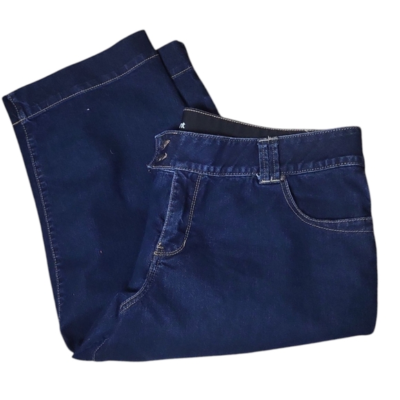 Lane Bryant Dark Blue Cropped Denim Jeans - Picture 3 of 4